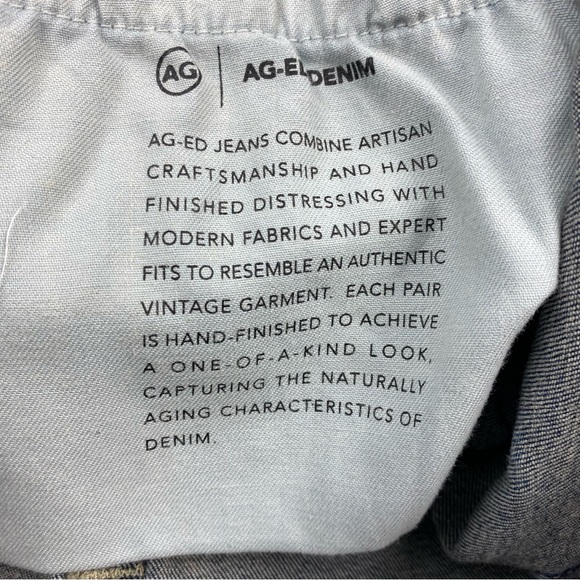 AG Denim Everett Men's Jeans Size 34 x 33 Blue Denim Slim Straight Stretch NEW - Picture 12 of 14